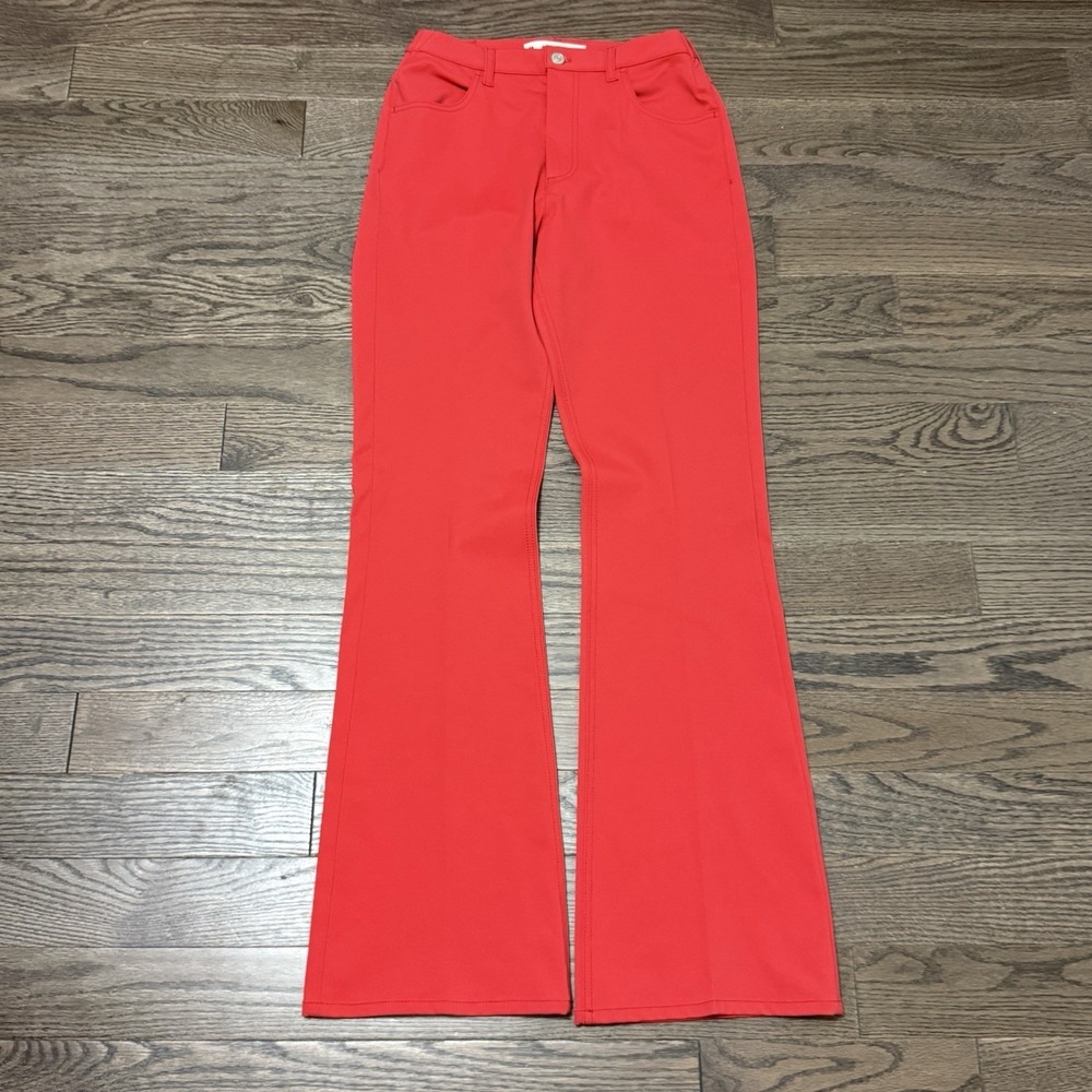 Marni High Waisted Red Pants with Pleats 26x34 Viscose Blend Unique Luxury